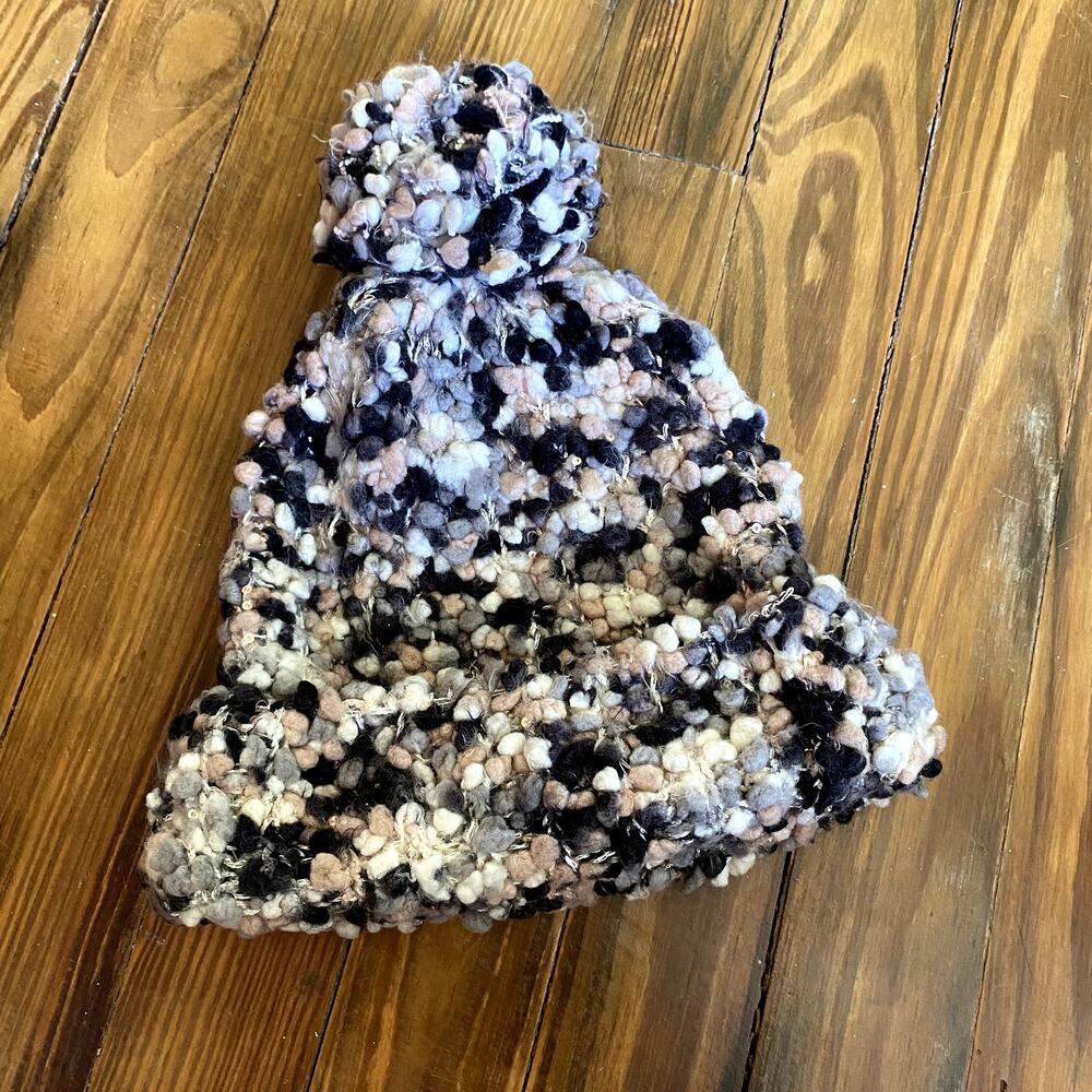 Anthropologie Chunky Knit Pom Beanie